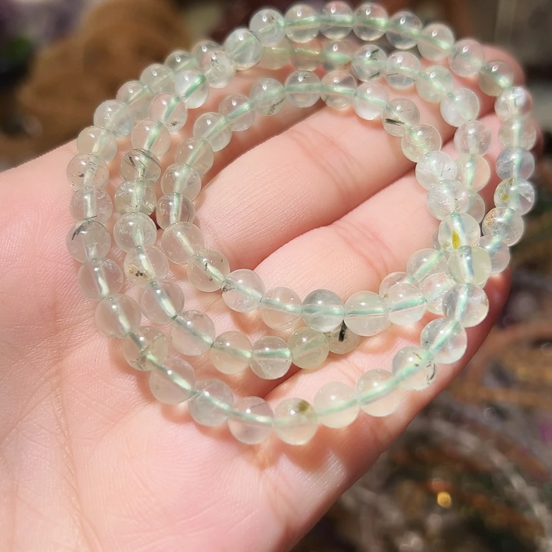 水晶手链未镶嵌葡萄石多圈