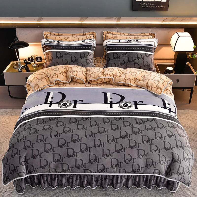 8-9斤牛奶绒四件套冬款加厚珊瑚绒2025新款双面法兰绒被套防静电