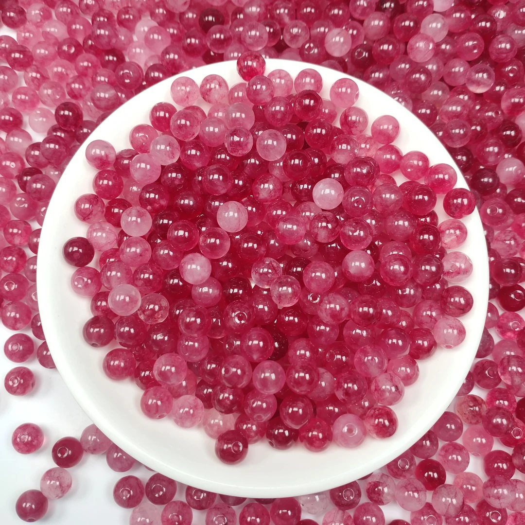 散珠W1650 卢比莱粉碧玺8MM*25颗