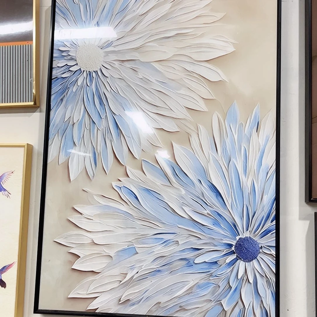 横款50*70金框平面晶瓷花
