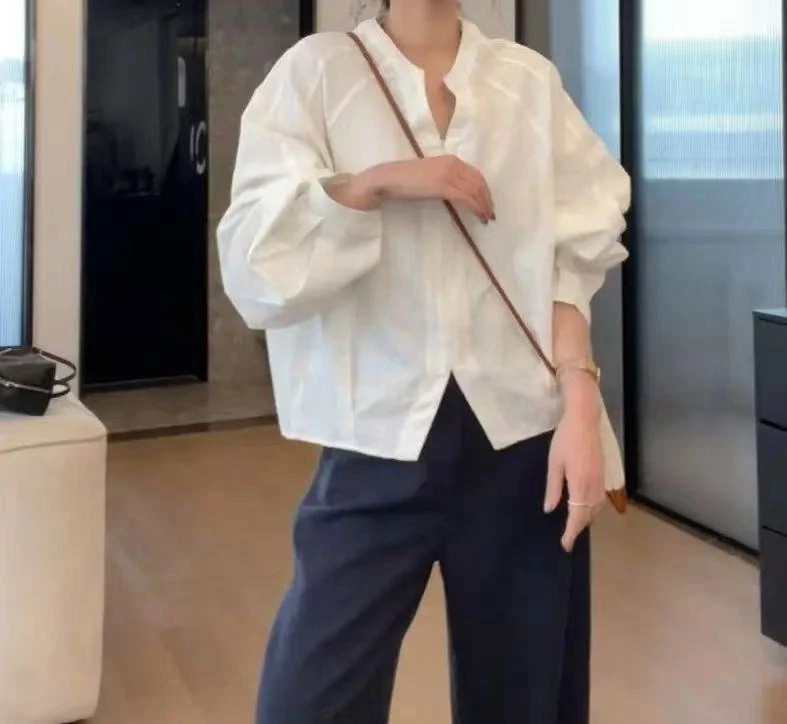 F631【PINGJIE】2025高货小衫）新款舒适宽松设计感小众时尚百搭