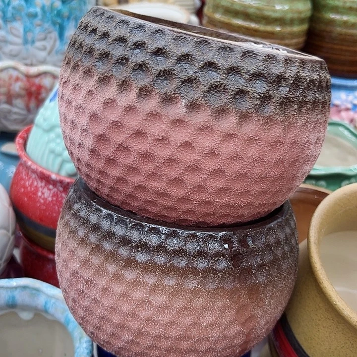 多肉绿植陶瓷花盆9.9包邮，有孔