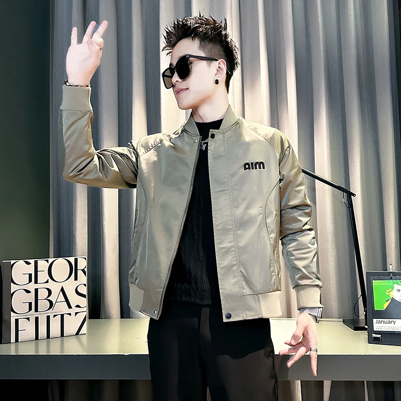 棒球服夹克春款男款春秋季新款潮牌美式休闲男士上衣飞行员男外套
