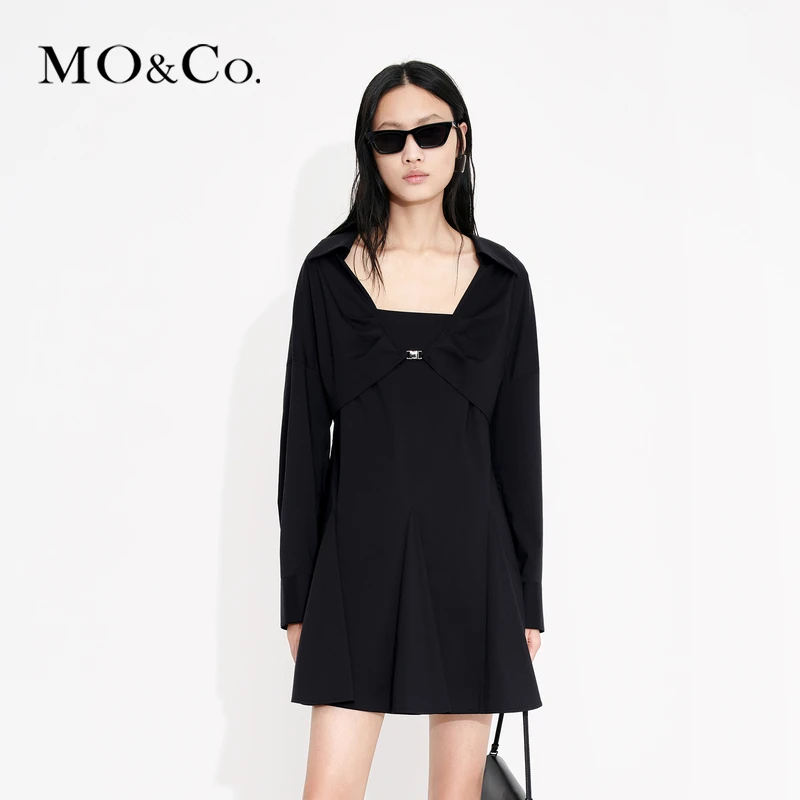 【粉丝专享】MOCO夏季金属扣披肩外套吊带连衣裙MBC2DRST23