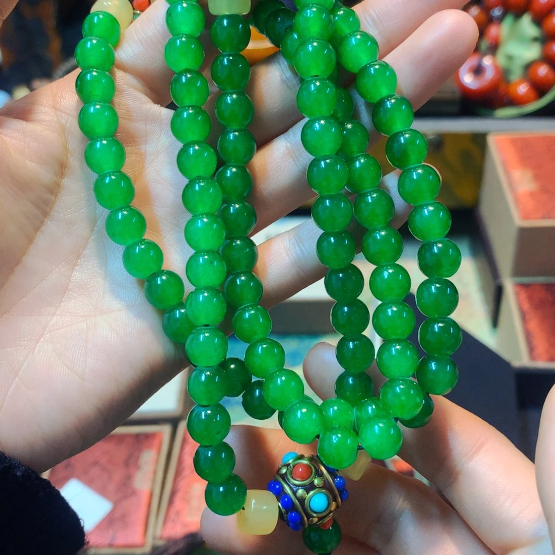 和田玉（碧玉）颈饰未镶嵌