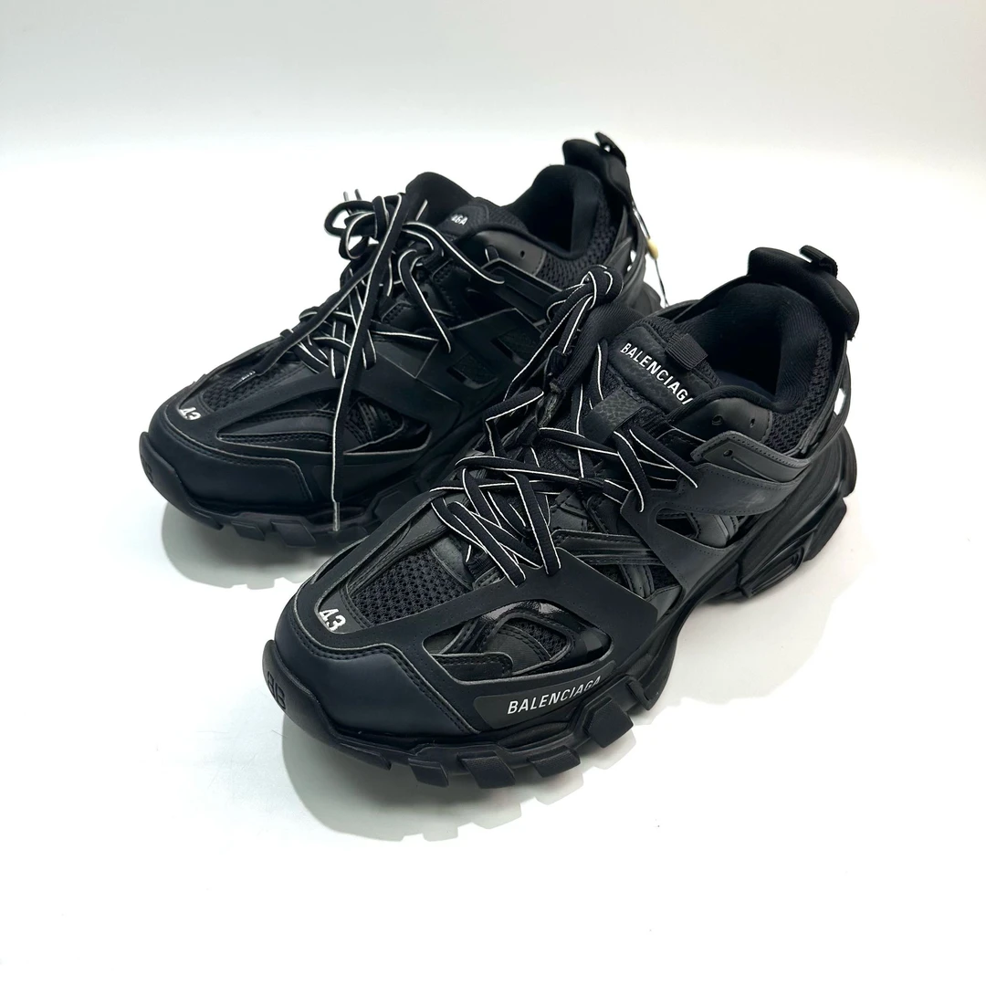 99新 Balenciaga/巴黎世家 43码 黑色Track1.0老爹鞋bl0405