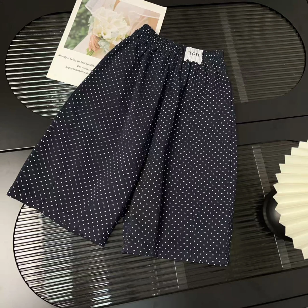 女童春秋款波点裤子中小童2025新款洋气宽松长裤女宝秋季阔腿裤