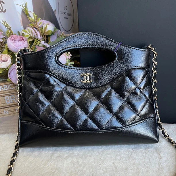 未使用 Chanel/香奈儿 黑金31bag nano手提包斜挎包
