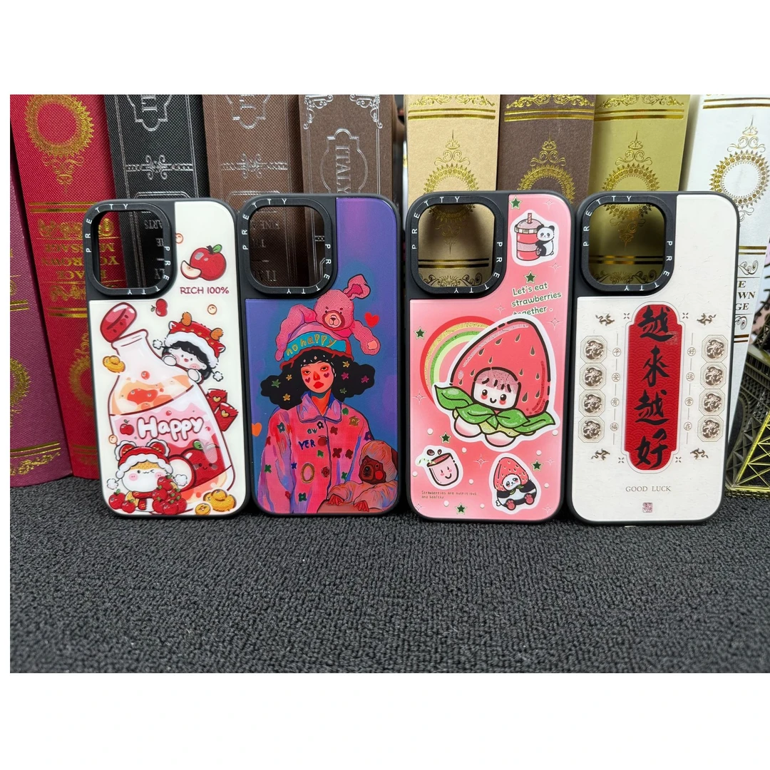鎏金工艺磁吸折叠创意手机壳适用于苹果华为个性彩绘中国风国潮
