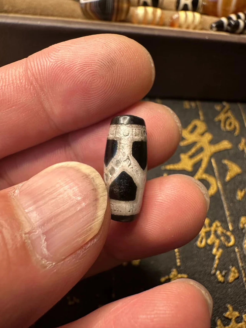 泰系到带黑白龟甲寿珠可锁骨项链搭配