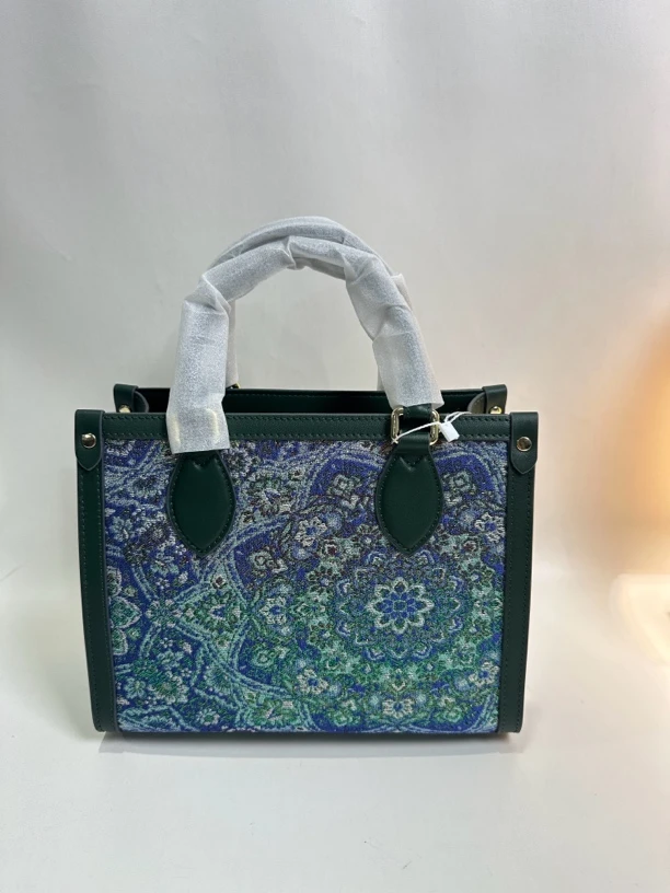 托特拉链民族风手提包手提式刺绣/绣花手工轻奢风