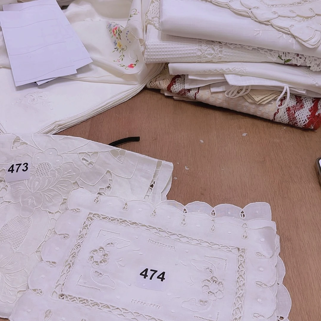 金***紫毛绒亚麻手绣餐垫474号