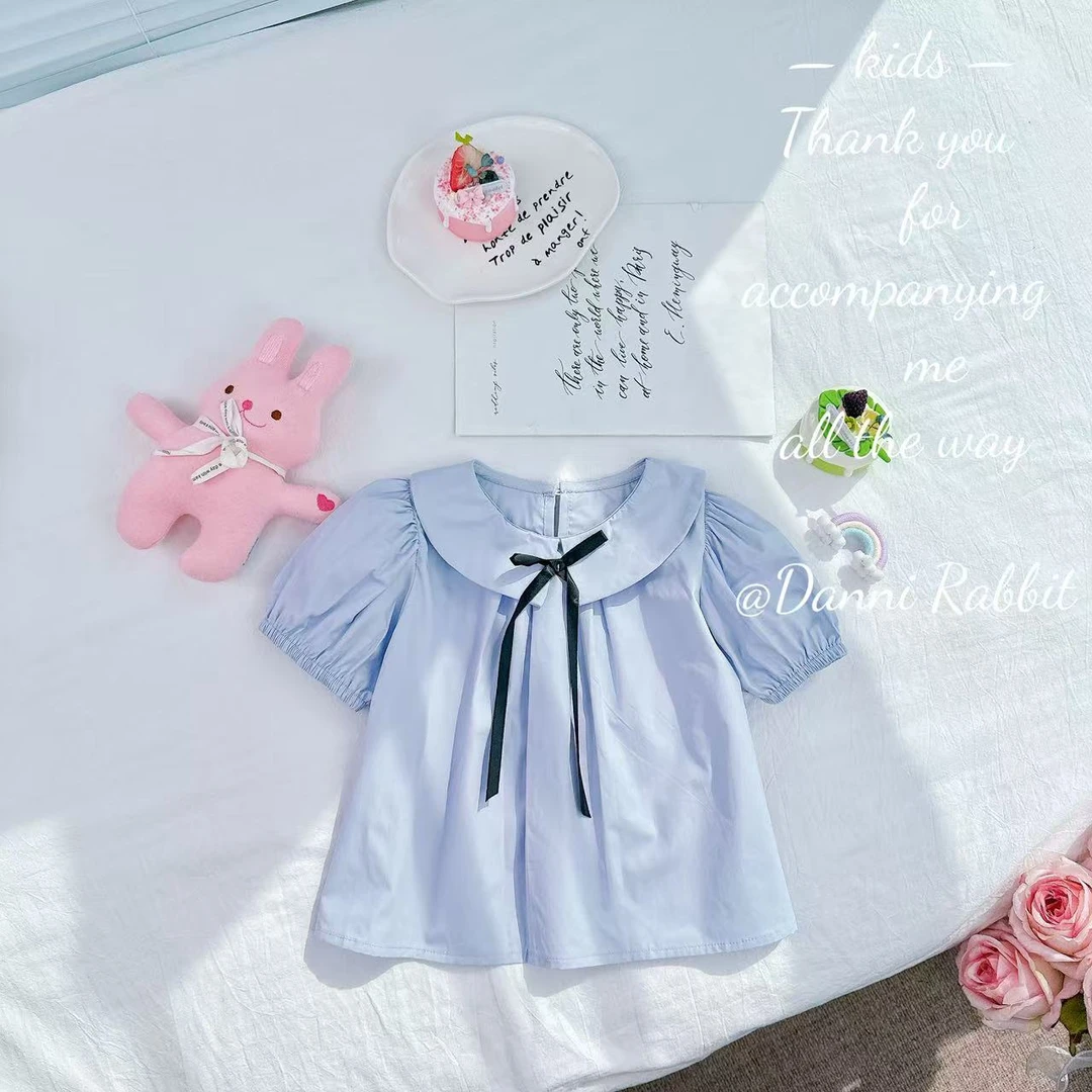 【Dannirabbit】*纯色好穿+时尚学院风*女童娃娃衫 X-812