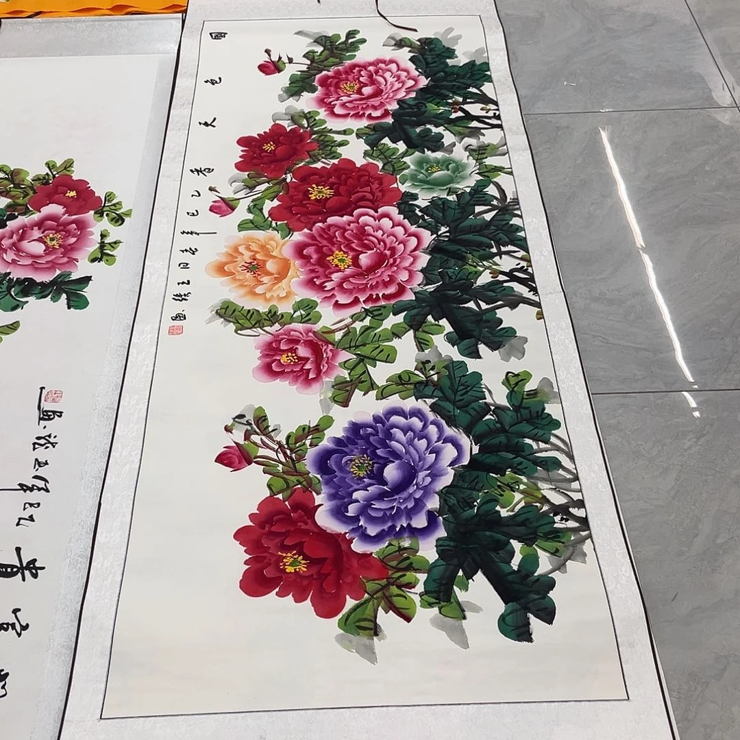 国画国画作品书法作品原稿小六尺卷轴