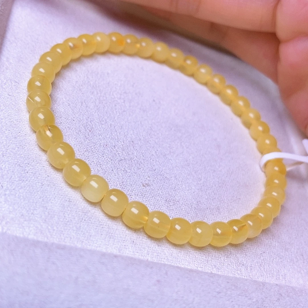 蜜蜡未镶嵌手串5.0老型手串
