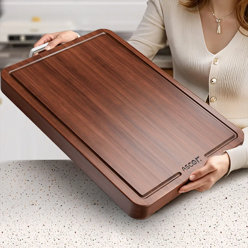 进口整木乌檀木切菜板加厚家用砧板案板厨房大号粘板抗菌防霉防裂