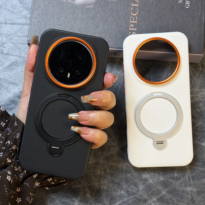 适用荣耀magic8pro手机壳新款皮纹magic8磁吸支架全包防摔8保护套