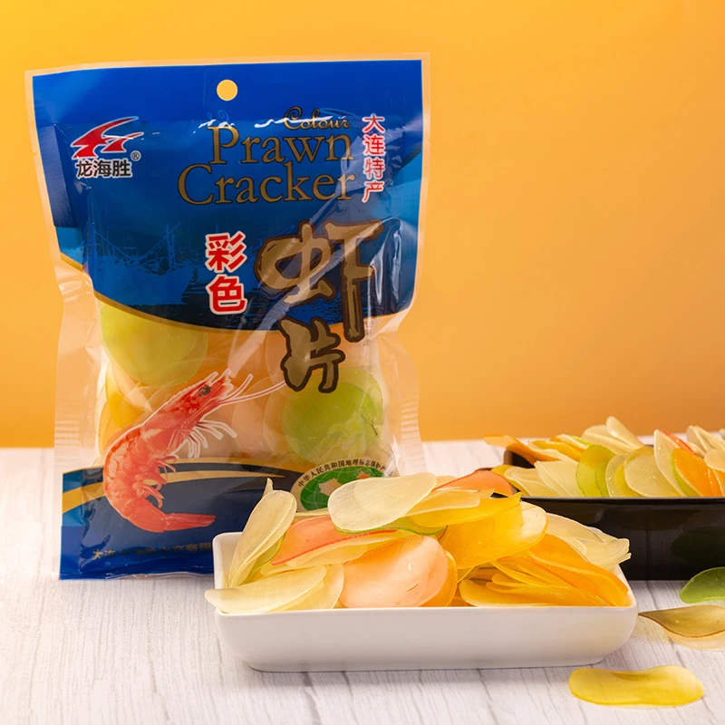 大连特产彩色虾片经典怀旧零食油炸膨化酥脆鲜香