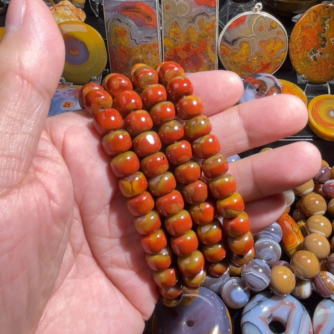 s****玛瑙/玉髓合金颈饰