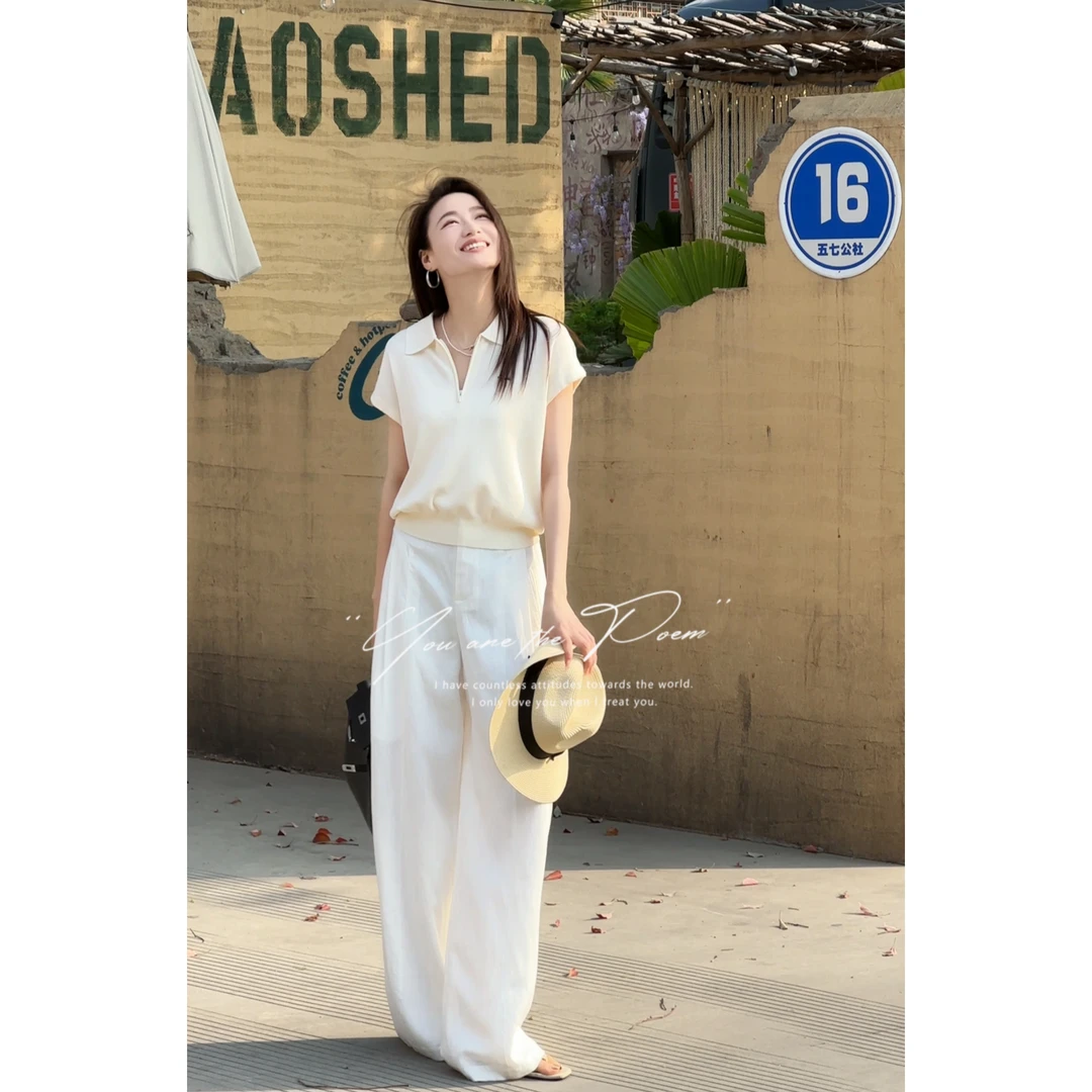 【亦瑶定制】假日周刊/裤子 夏季高端时尚休闲宽松亚麻款5CKDD8957