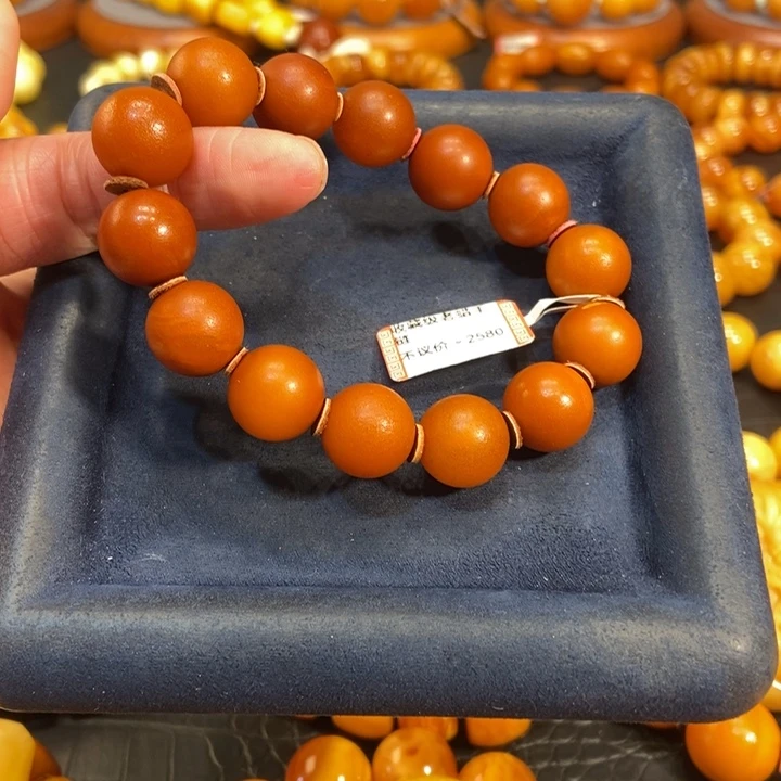 蜜蜡手链未镶嵌巧**i蜜蜡