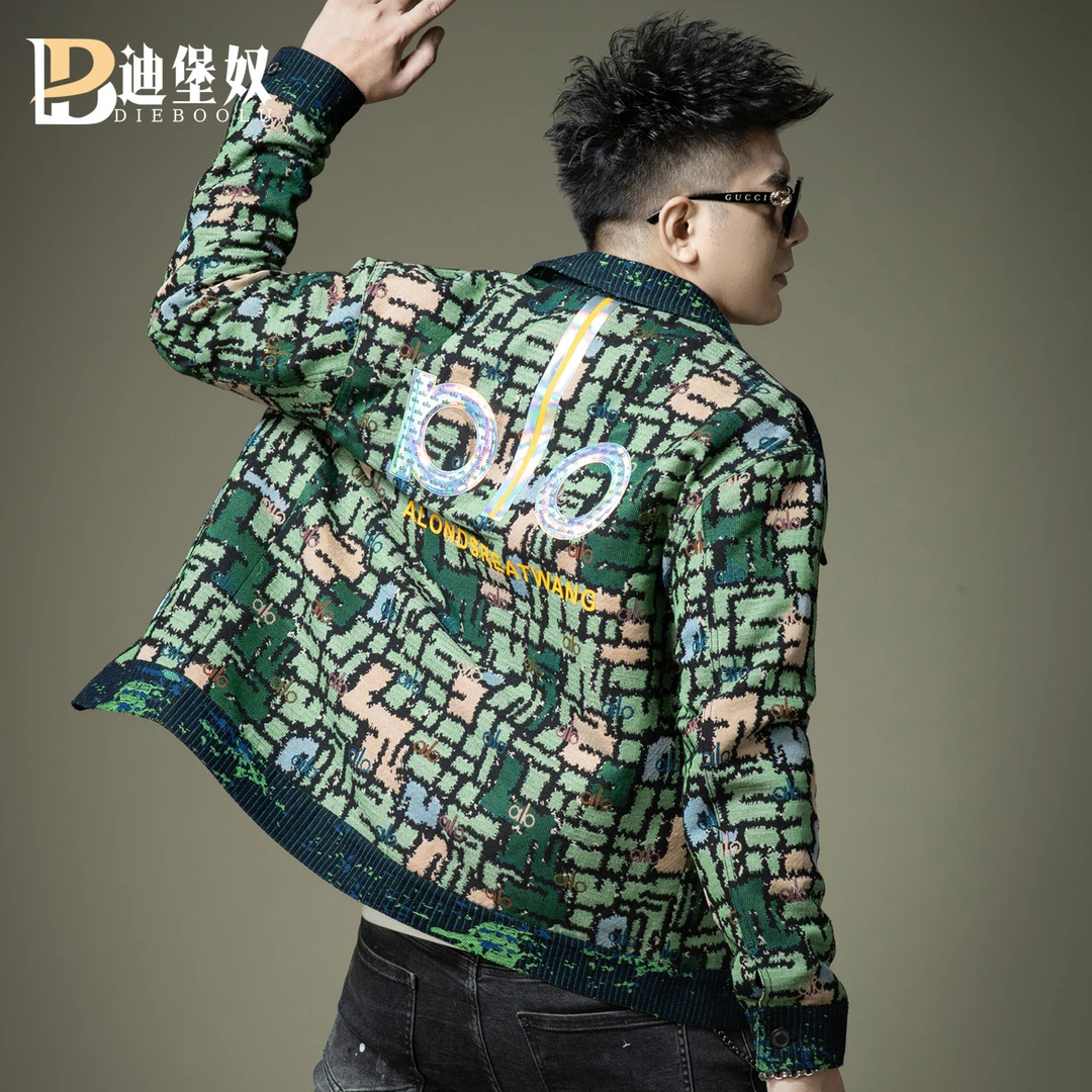 欧洲站高端重工翻领刺绣夹克2025新款秋季潮牌休闲上衣男士外套潮