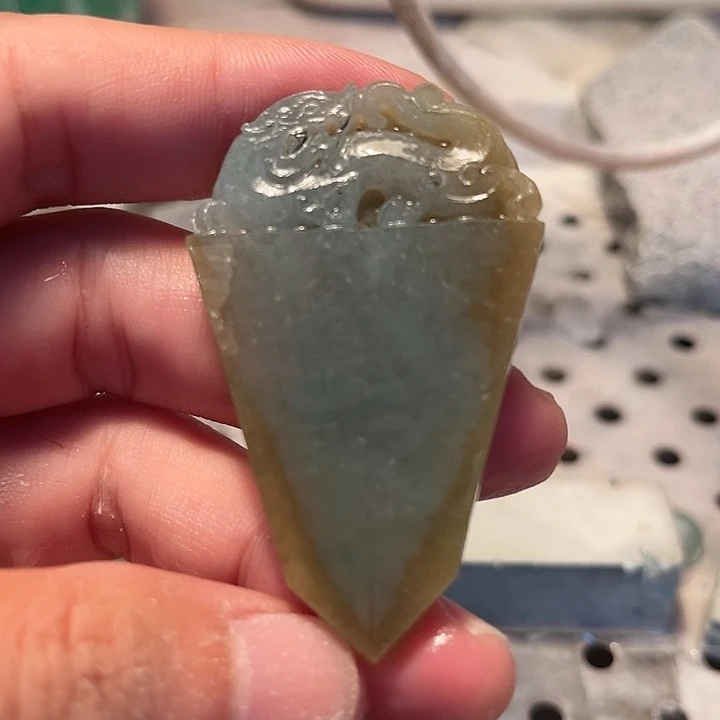 翡翠未镶嵌颈饰天然翡翠仿古挂件