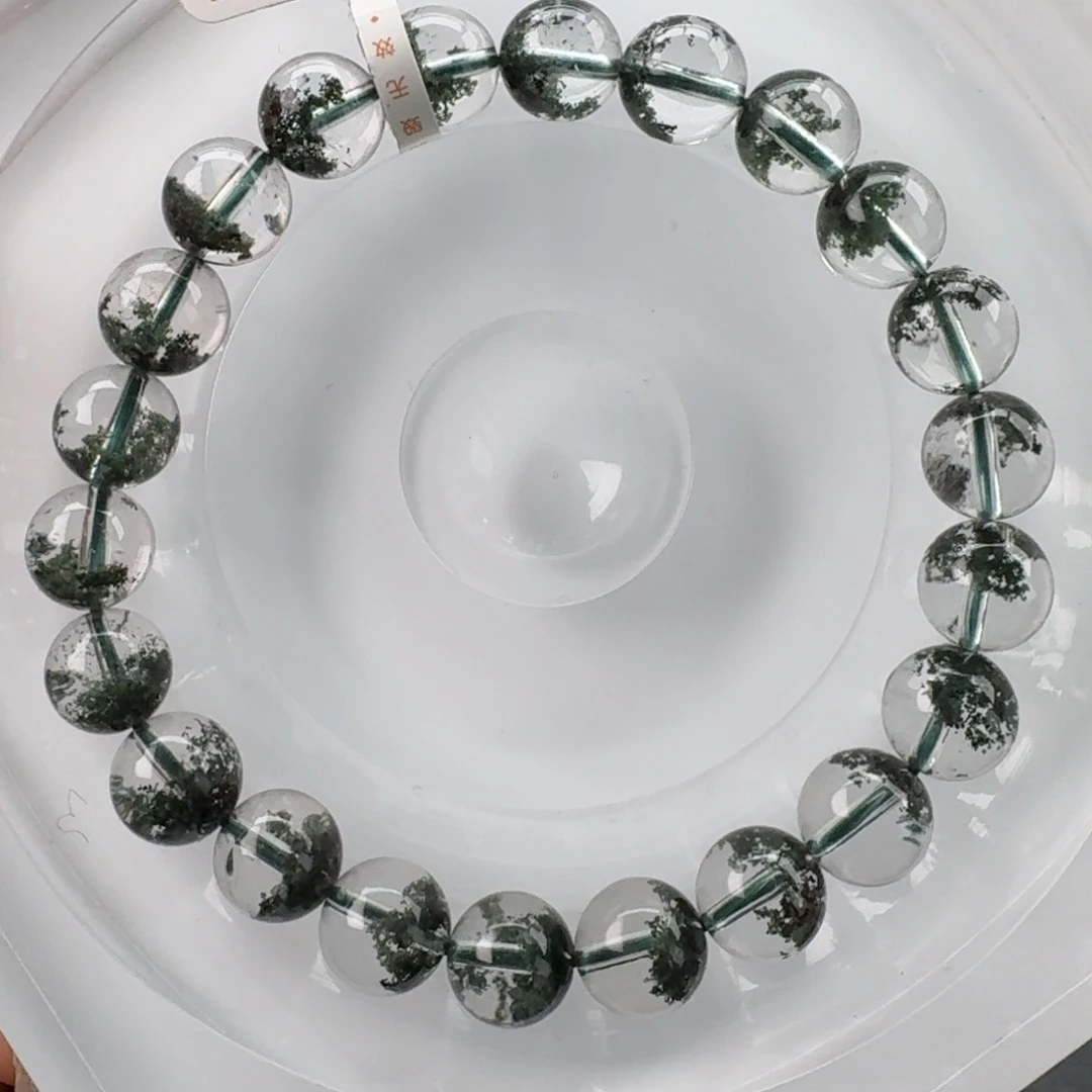水晶未镶嵌手链天然绿幽灵花藤景