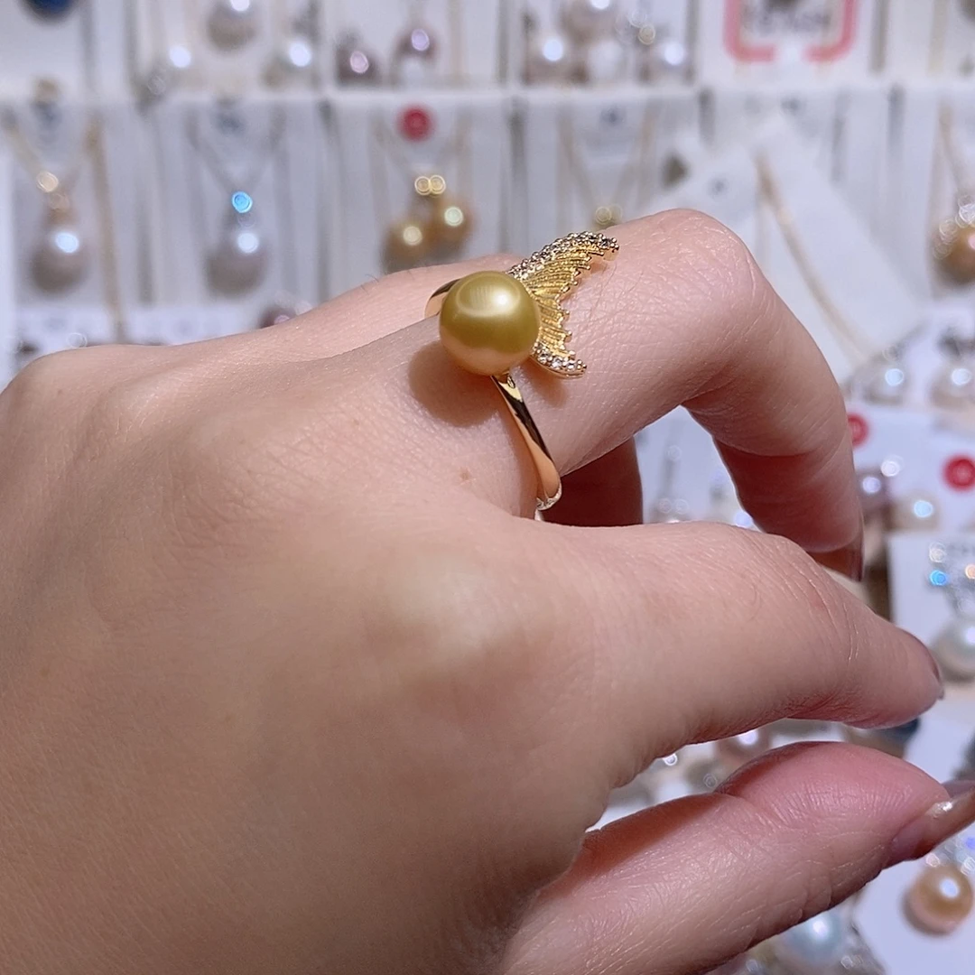 淡水珍珠未镶嵌戒指w