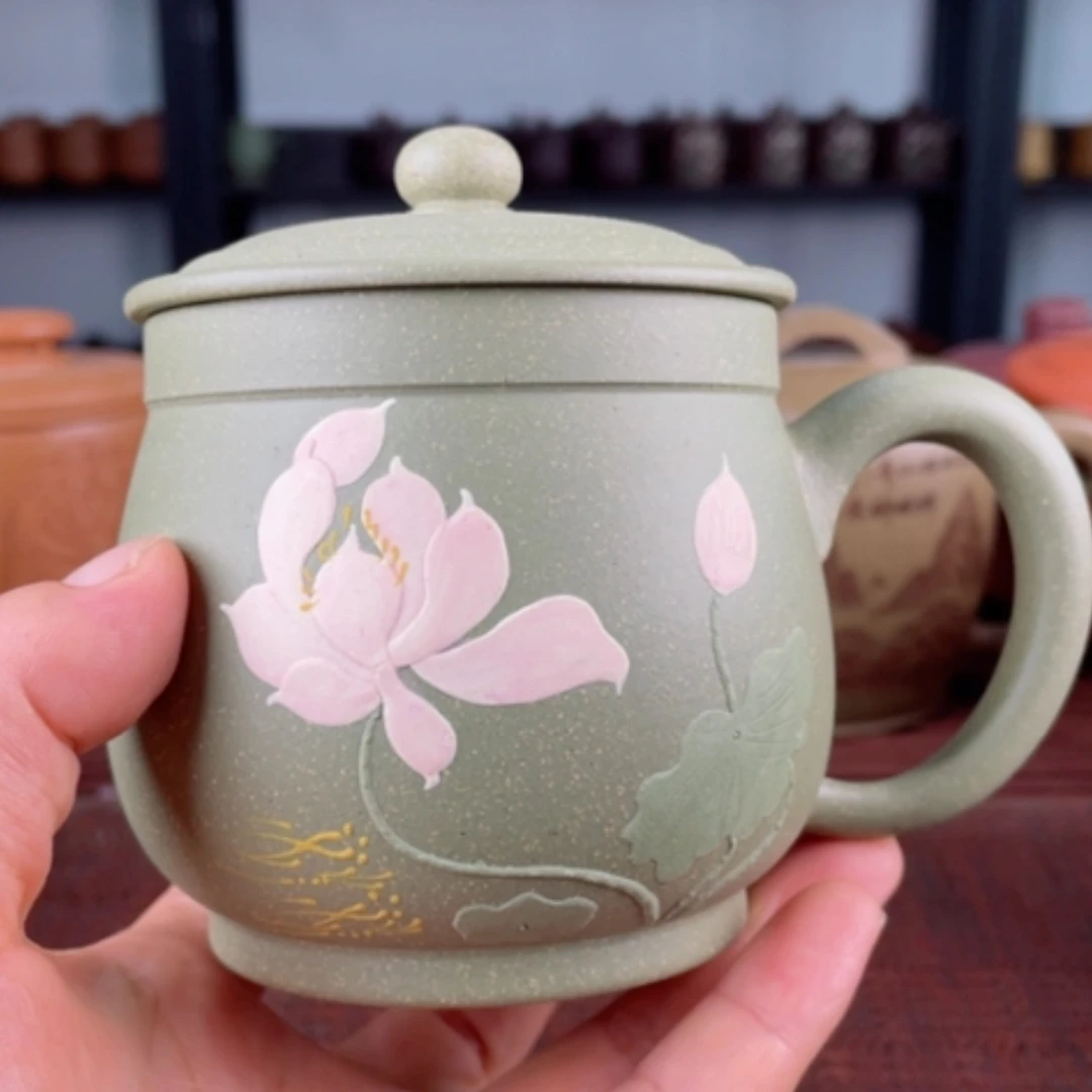 【闪购商品】茶杯紫砂宜兴原矿紫砂盖杯