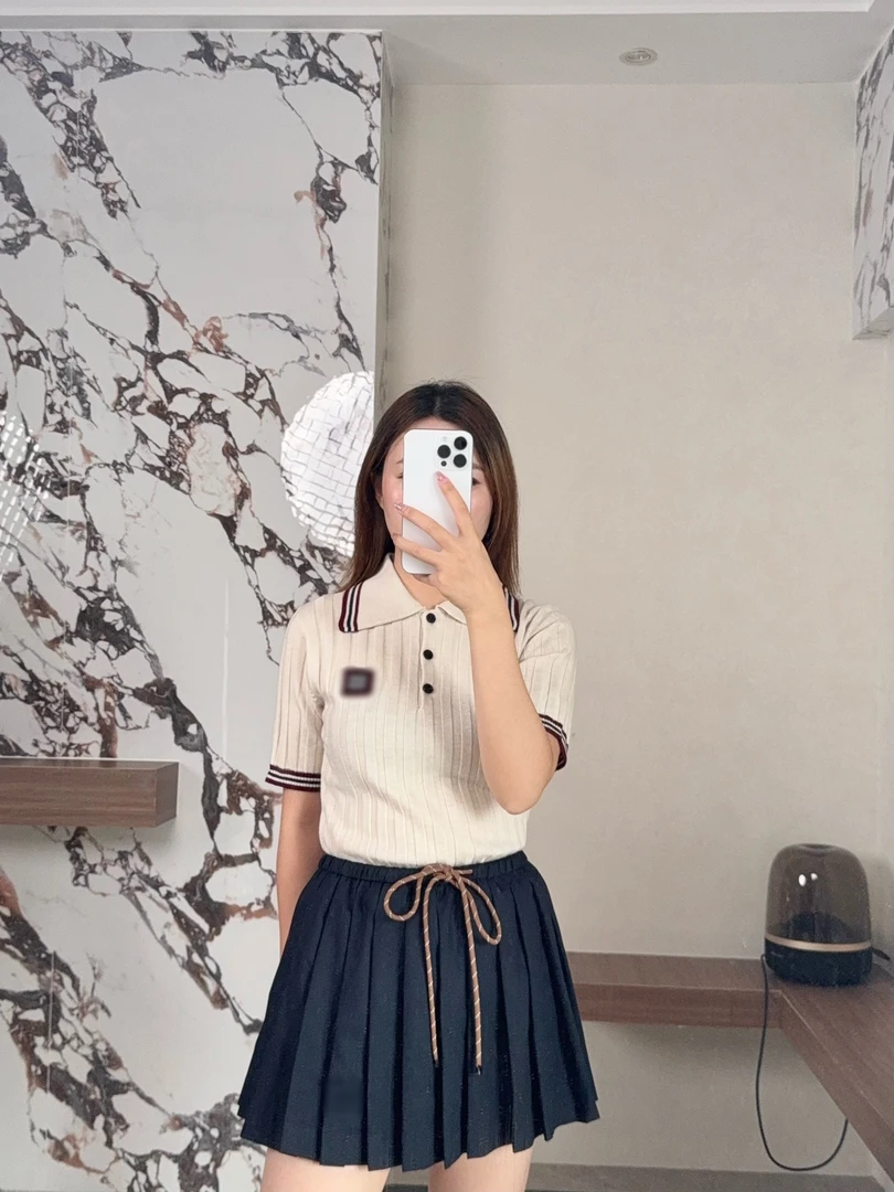 山本风时尚套装INS风学院风polo减龄韩版休闲风翻领
