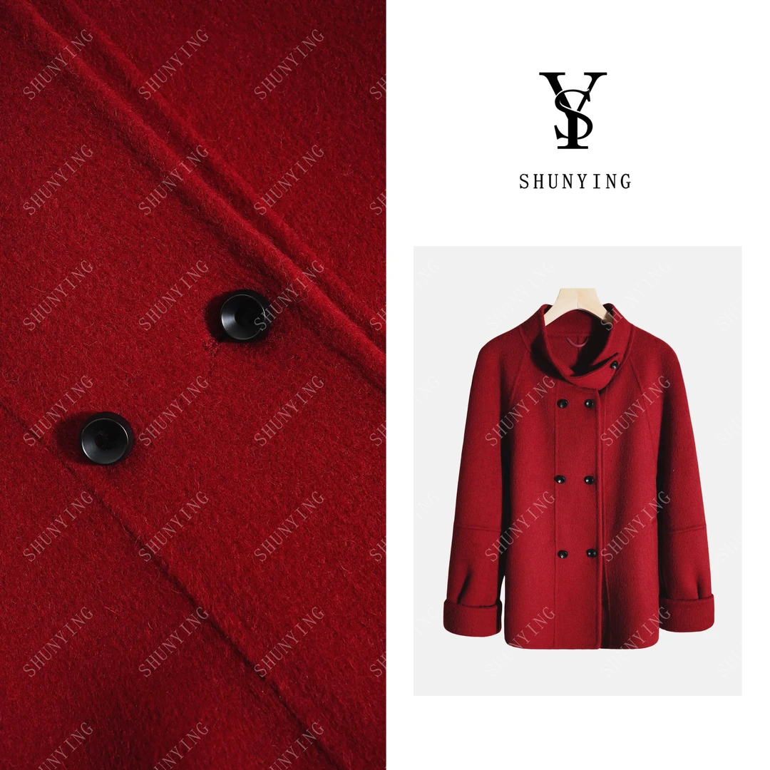 【仟娜】简约气质型！高级感时尚气质双排扣短款大衣SY66DY8813