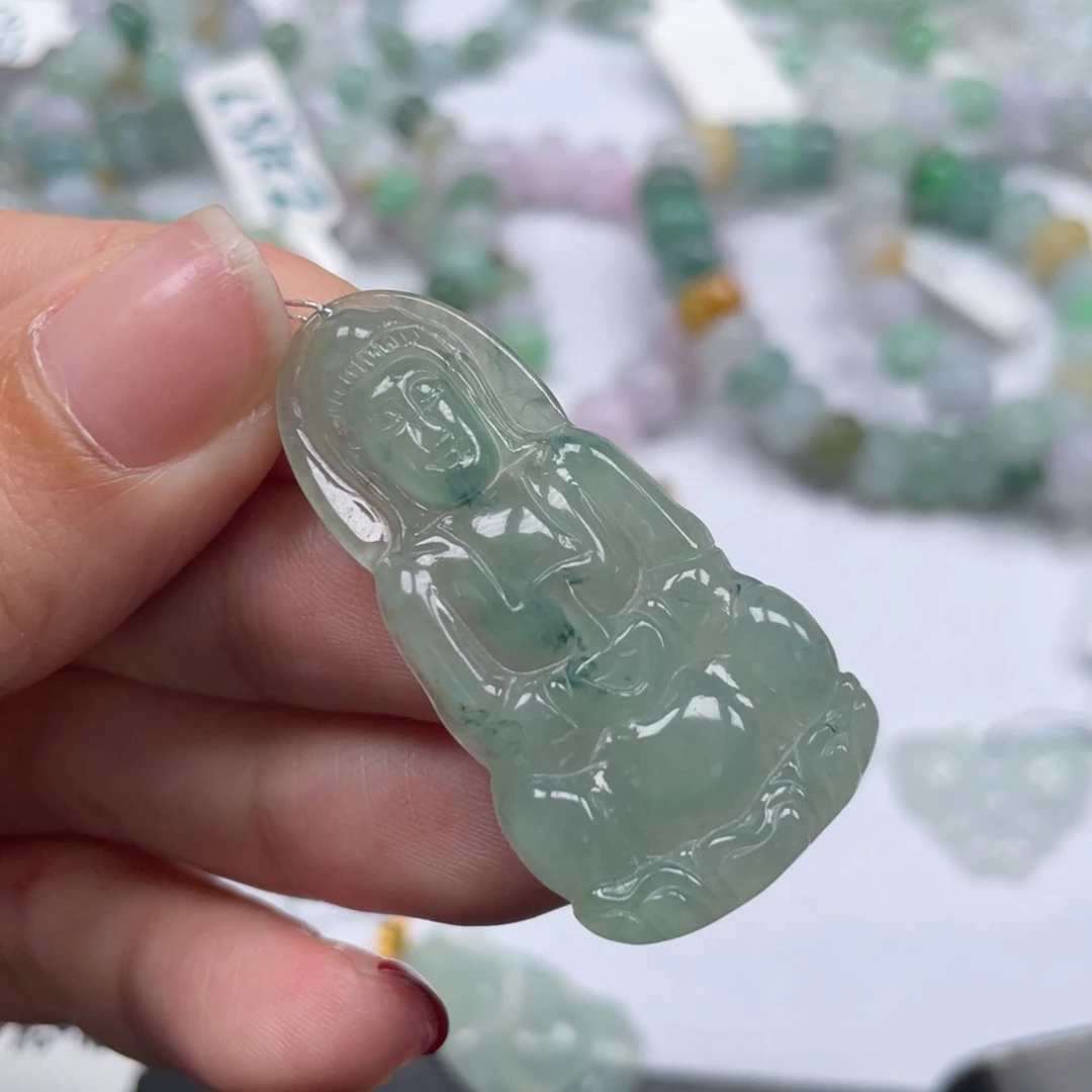 翡翠未镶嵌颈饰天然a货缅甸翡翠