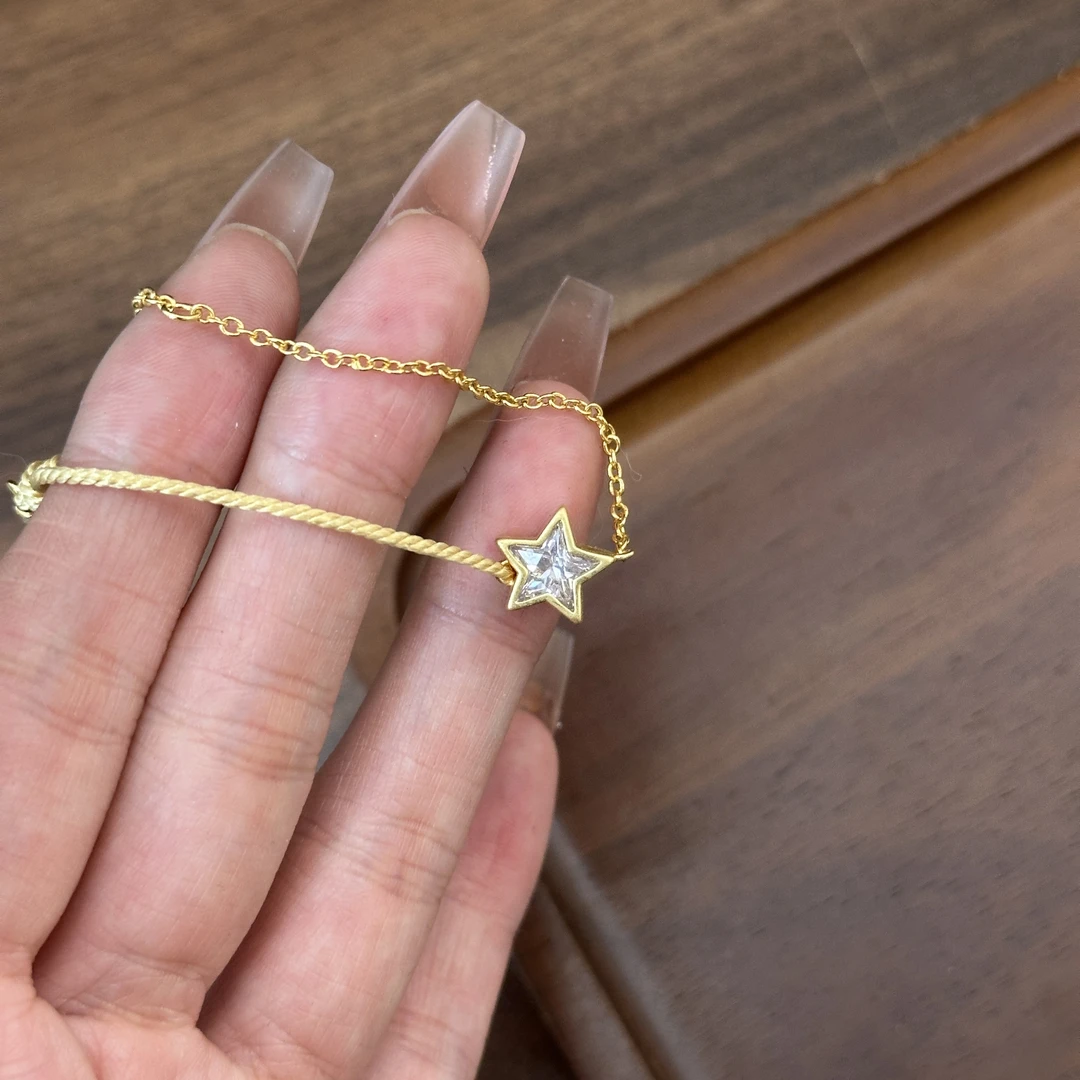 铜合金合成锆石手链 CC6863   手链 14+4CM