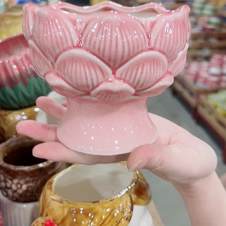 有孔.凑满10元发货多肉陶瓷花盆！