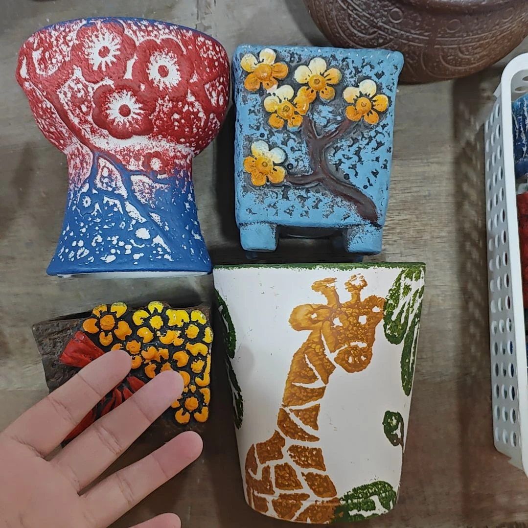 红陶吸水透气的白陶花盆凑满12发货