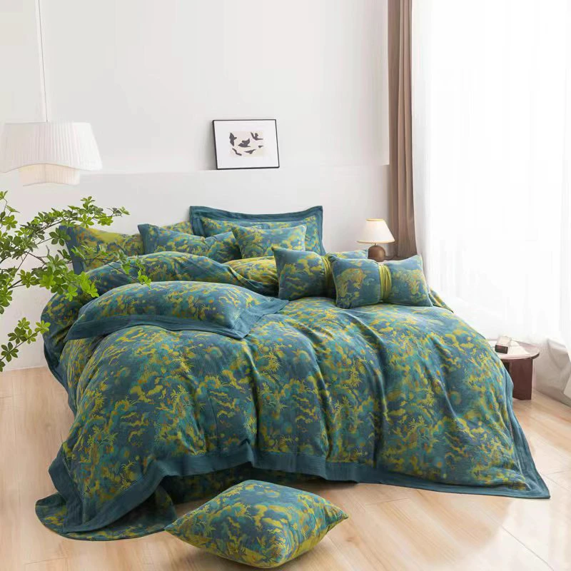 【蝶舞-双人春秋被】200*230全棉A类有氧双层纱春秋被柔软亲肤透气