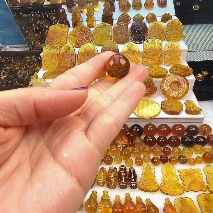琥珀未镶嵌吊坠(不含链)天然缅甸琥珀茶珀珠子