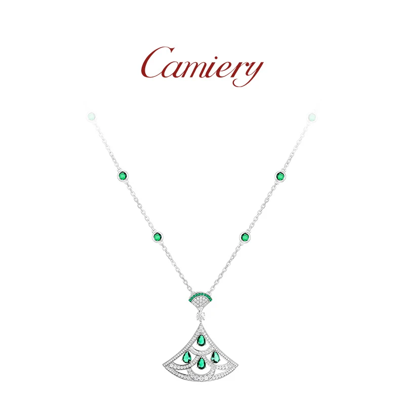 【晶晶的祝福】 CAMIERY/卡美瑞 水滴扇形裙子项链经典百搭时尚款