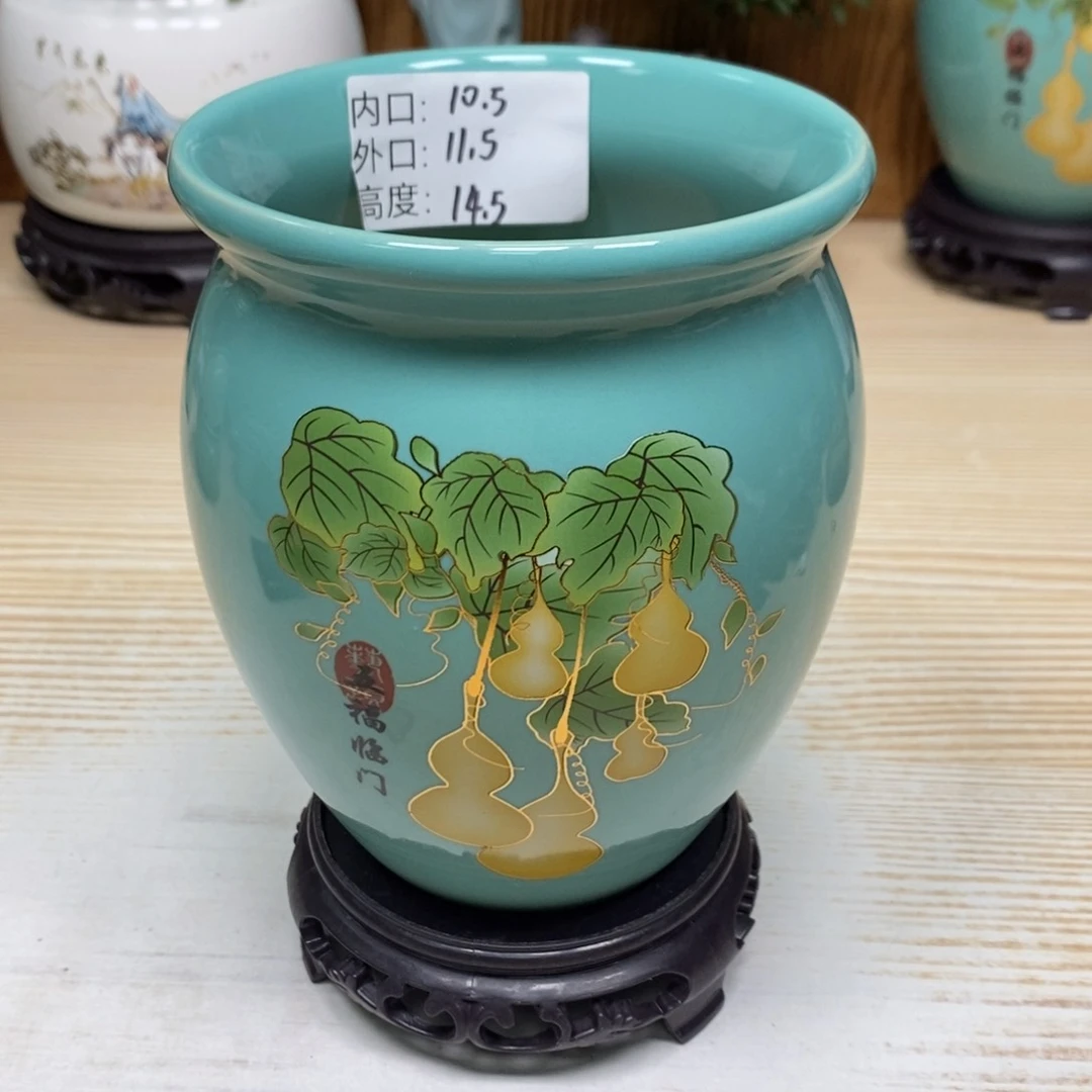 紫砂陶瓷花盆浮力