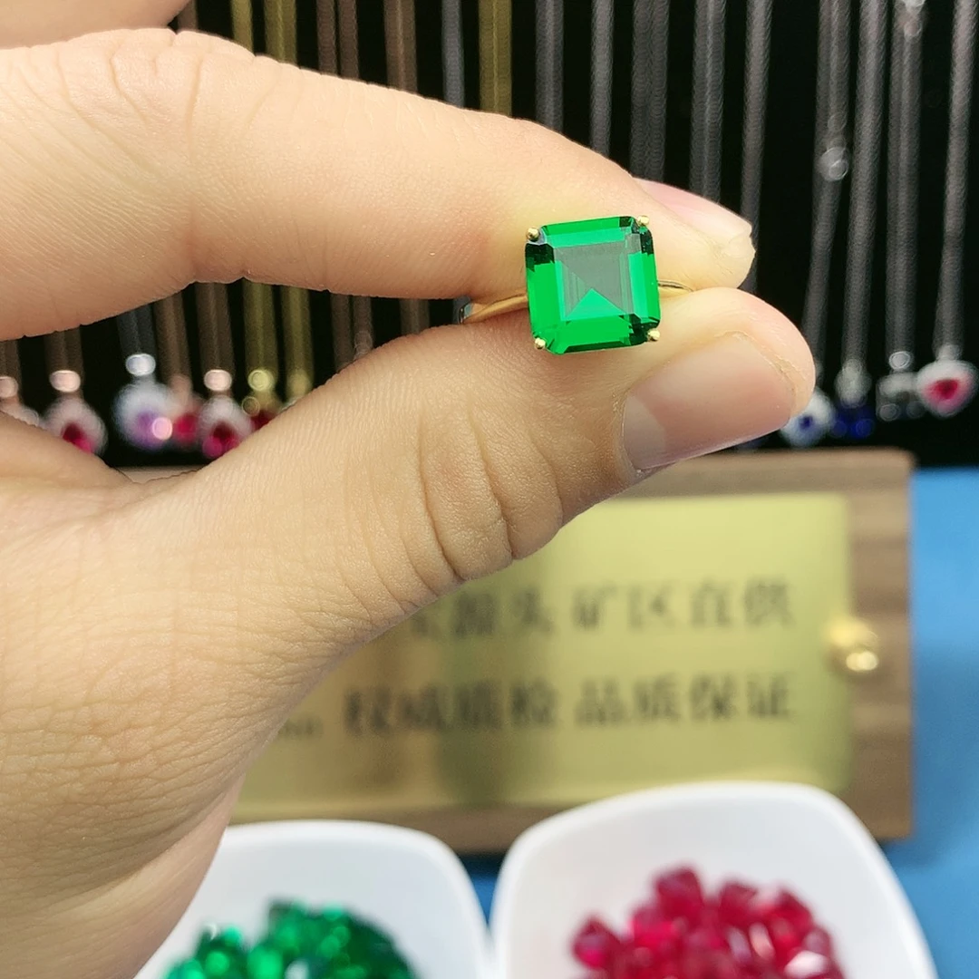 透辉石戒指银S925镶嵌