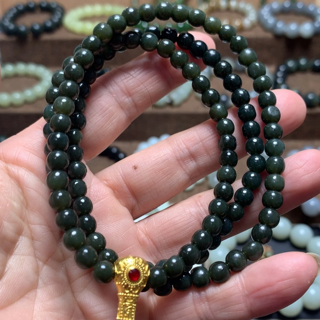 和田玉未镶嵌手链