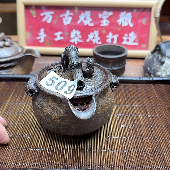纯手工制作粗陶茶具