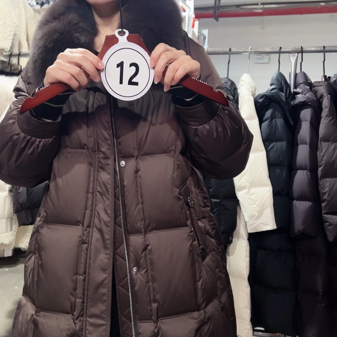 蒲***.时尚潮流真狐狸毛领外套12号XL