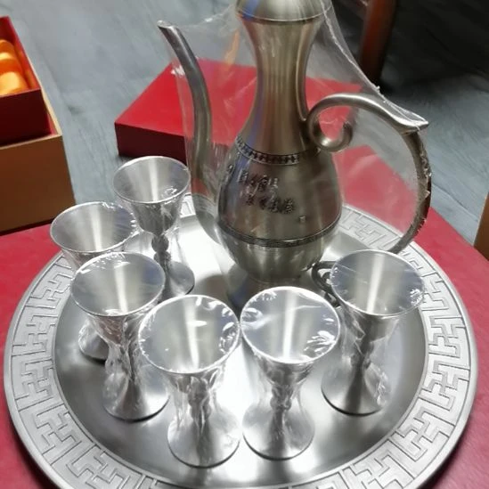 子***雅纯锡酒具套装一壶6杯