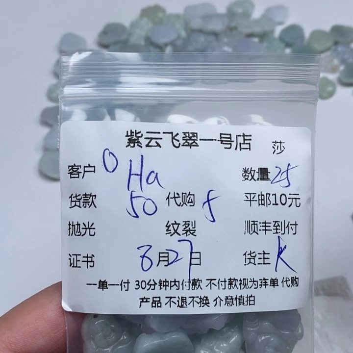 H***y颈饰未镶嵌翡翠天然翡翠