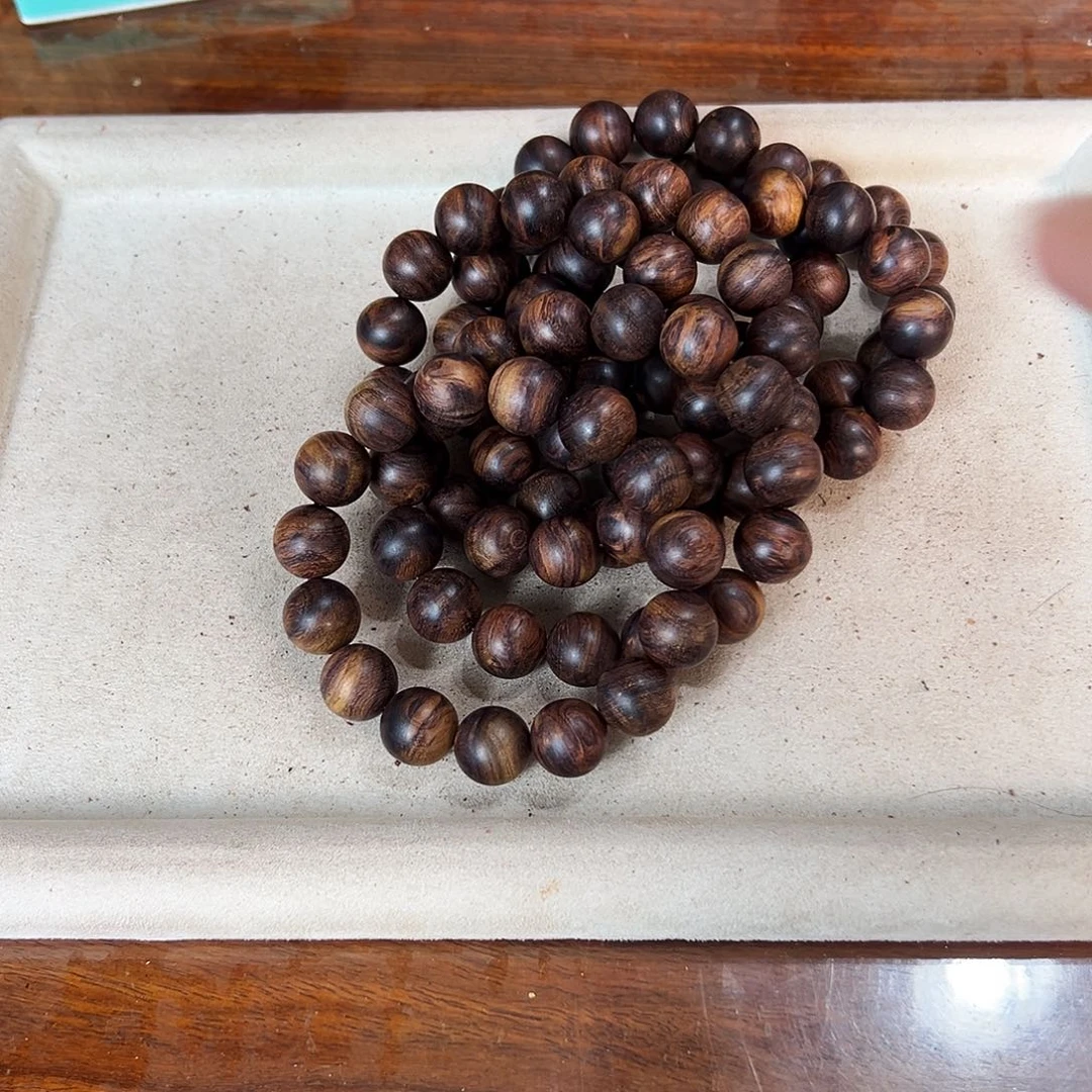 黄花梨/降香黄檀手串/手链15mm圆珠山料