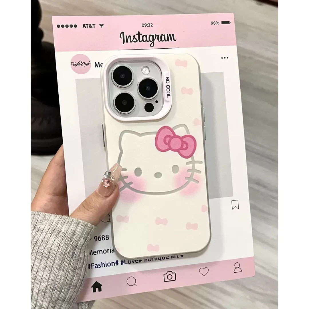 可爱kt猫大头imd适用iphone16 14手机壳苹果15保护套全包