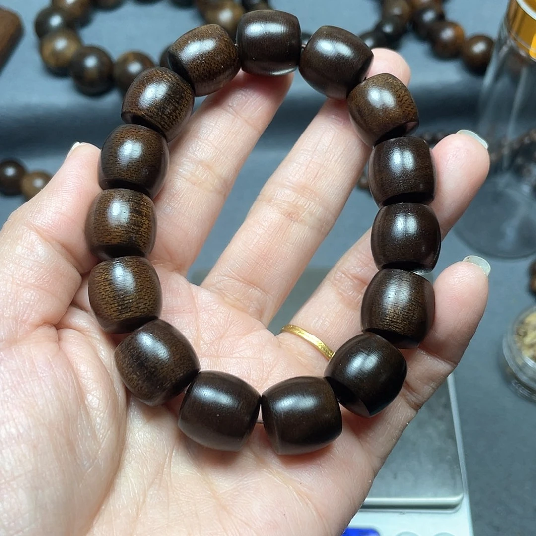 沉香手串芽庄白棋1.4