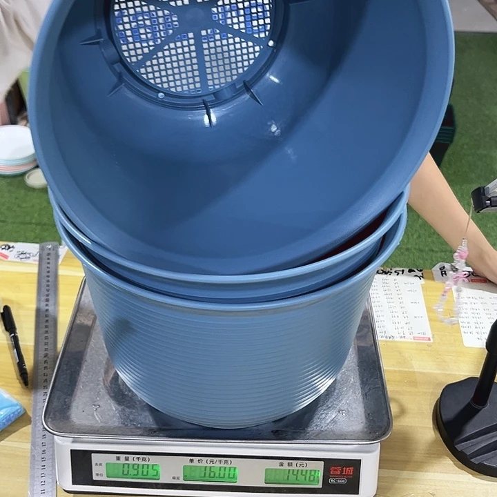 特价矮陶口30高21深蓝无托3只